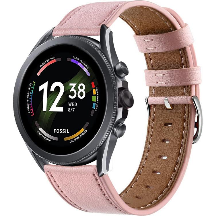 Thumbnail - Strap-it Armband (22 mm, Leder), Uhrenarmband, Rosa