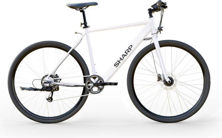 Sharp Hybride e-bike 21", Wit Glanzend (51 cm)