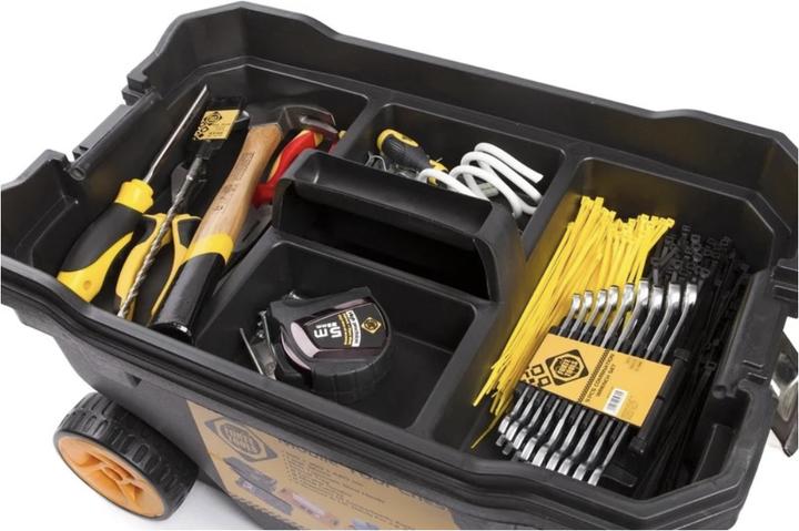 Produktbild Forte tools Montagebox mobil, Werkzeugkasten mit Rollen gross in 59,5 x 42 x 38 cm robust mit Metallv