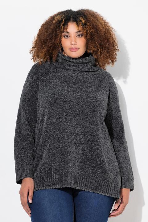Actual product image Ulla Popken Soft Textured Chenille Oversized Fit Sweater (54)