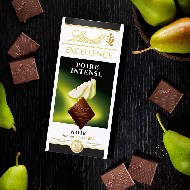 Actual product image Lindt Excellence dark pear chocolate bar (100 g)