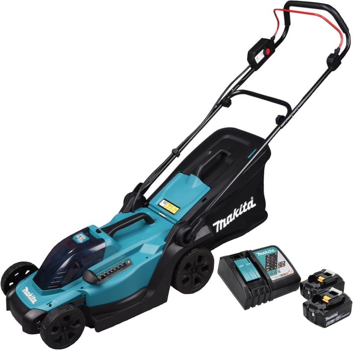 Actual product image Makita DLM 330 RG2 Battery Lawn Mower 18 V 33 cm 30 l + 2x Battery 6.0 Ah + Charger (Rechargeable battery operated)