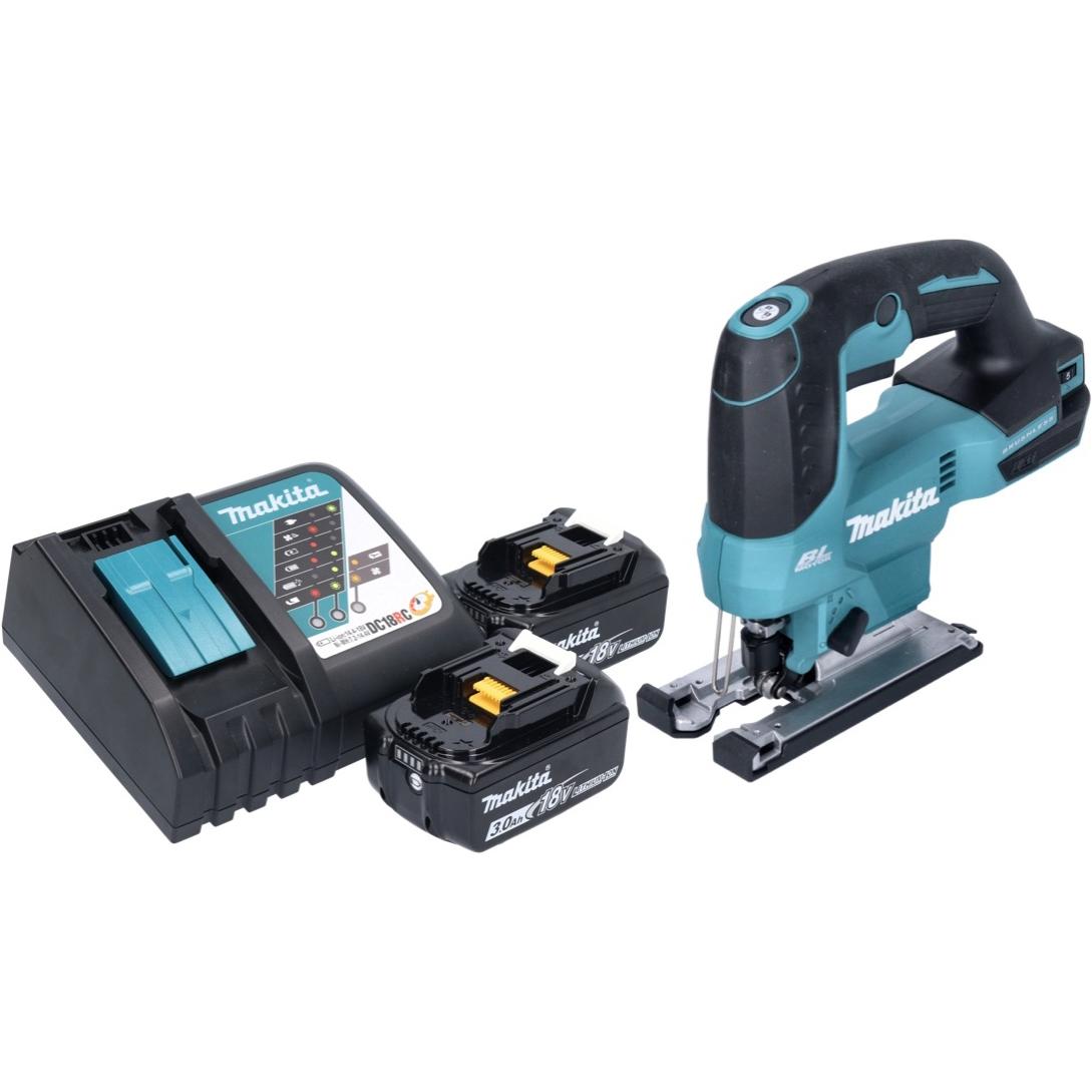 Thumbnail - Makita, Stichsäge, DJV 184 RF Akku Pendelhub Stichsäge 18 V Brushless + 2x Akku 3,0 Ah + Ladegerät