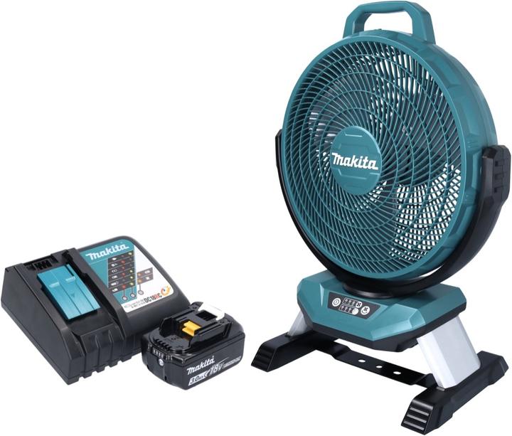 Actual product image Makita DCF 301 RF1 Battery Fan Fan 18 V 33 cm + 1x Battery 3.0 Ah + Charger