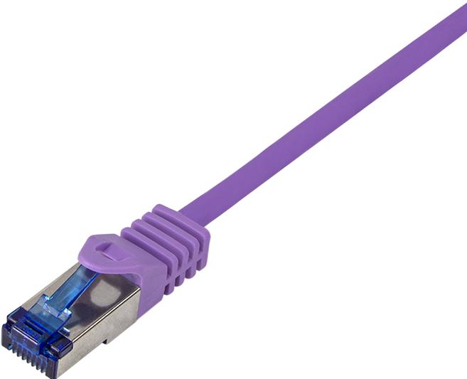 Actual product image LogiLink Patch cable Ultraflex, Cat.6A, S/FTP, 10 m, violet (S/FTP, CAT6a, 10 m)