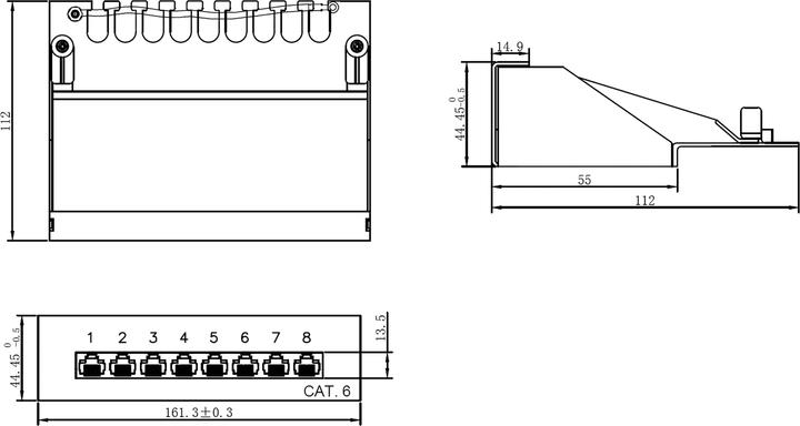 Produktbild Renkforce 8 Port Patchbox CAT 6
