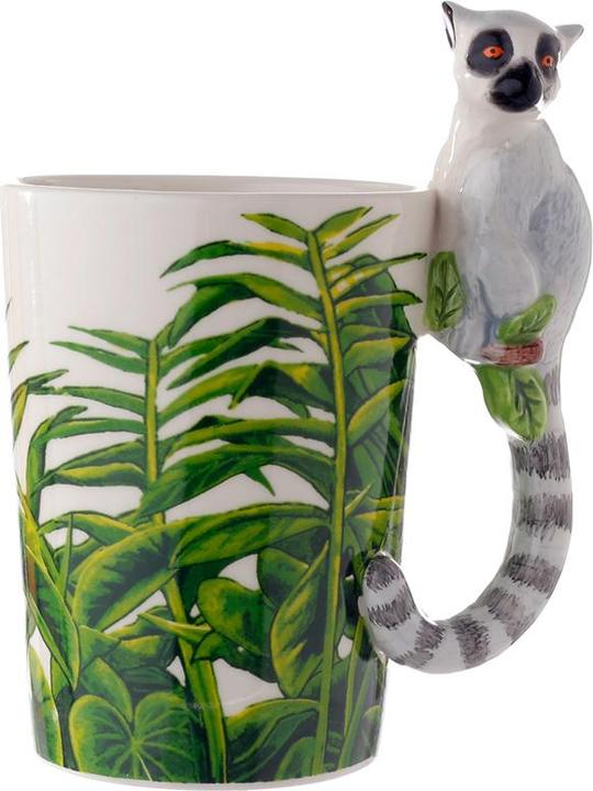 Actual product image Puckator Lemur Shaped Handle Cup in Dolomite Ceramics