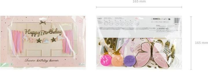 Actual product image Partydeco Birthday garland unicorn Cuty