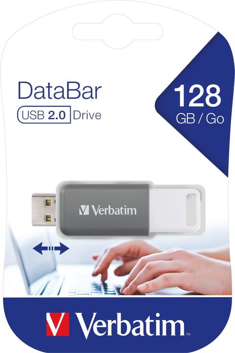 Immagine prodotto Verbatim DataBar USB 2.0 128GB Grigio (128 GB, USB-A)