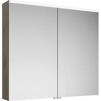 burgbad, Spiegelschrank, Eqio Spiegelschrank mit horizontaler LED-Beleuchtung und Waschtischbeleuchtung, 2 Türen, 90
