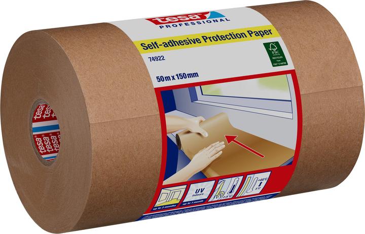 tesa Selbstklebendes Schutzpapier 1x Rolle 50 m x 15 cm (50 m, 150 mm)