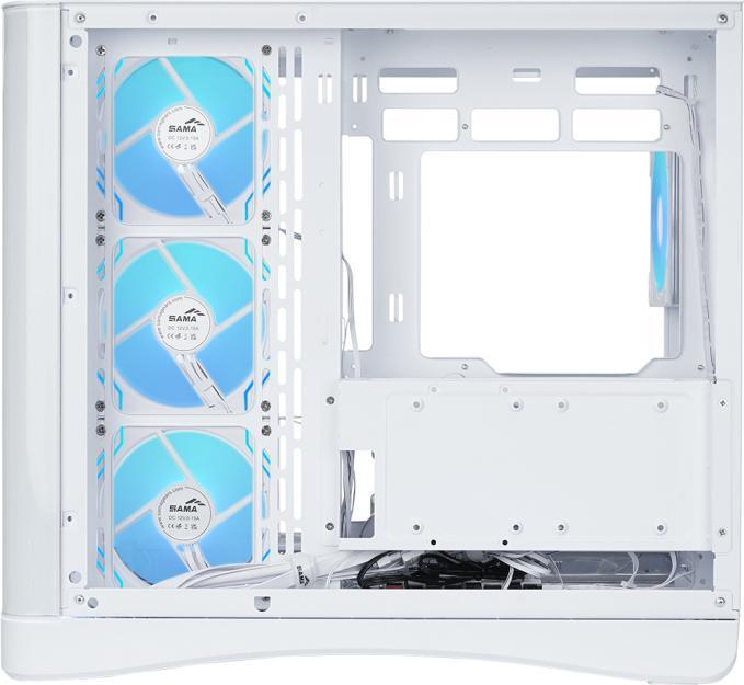 Actual product image Sama V62, White Mid-tower Case (ATX, ITX, mATX)