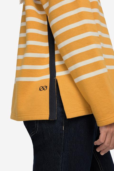 Image du produit Laurasøn Sweat-shirt à rayures, col camionneur et manches longues. Label OEKO-TEX (M)