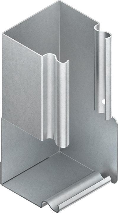 Actual product image Niedax NIE LUWE 60.060 Vertical corner insert 90Â°, 60x60mm strip galvanised