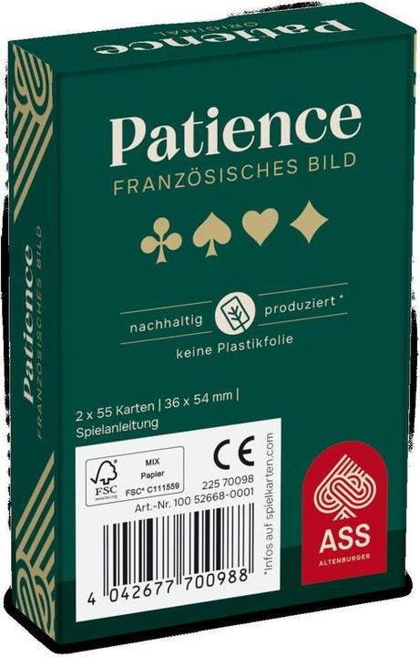 Produktbild ASS Altenburg Spielkarten Patience Mini 36x54mm (Deutsch, 1 - 4 Spieler)