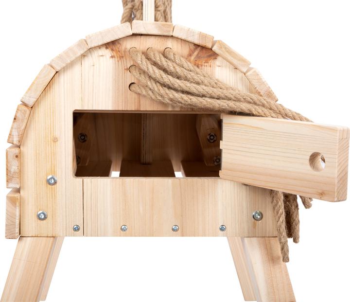 Actual product image small foot Wooden Horse grey
