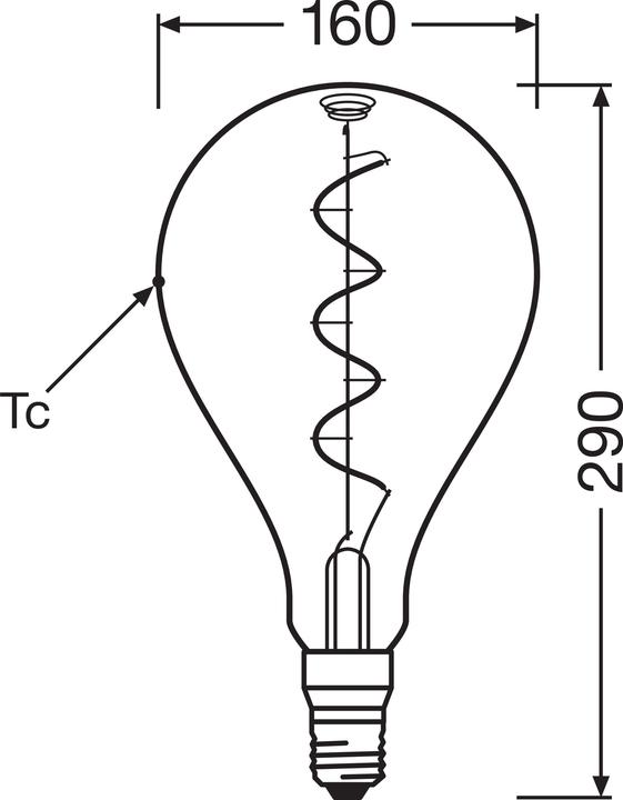 Actual product image Osram Vintage 1906 Led Big Special Shapes (E27, 5 W, 110 lm, 1 x, G)