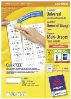 Actual product image Avery Universal labels