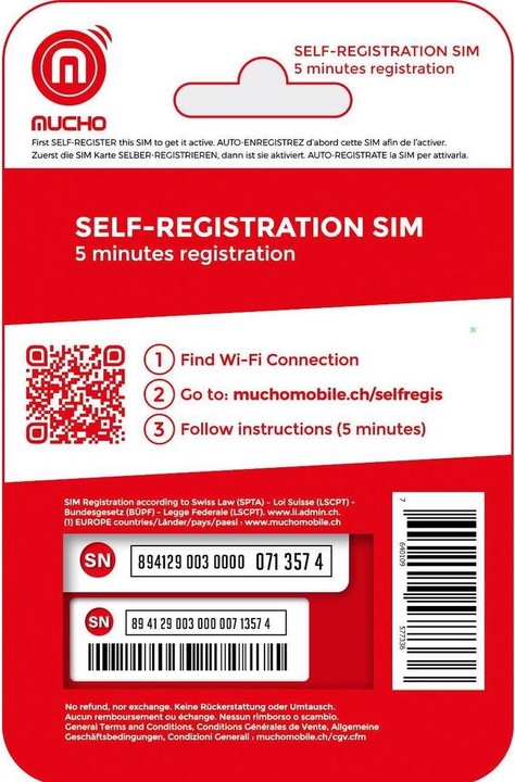 Image du produit BeeOne Carte SIM MUCHO Mobile Pack DUOMAXI