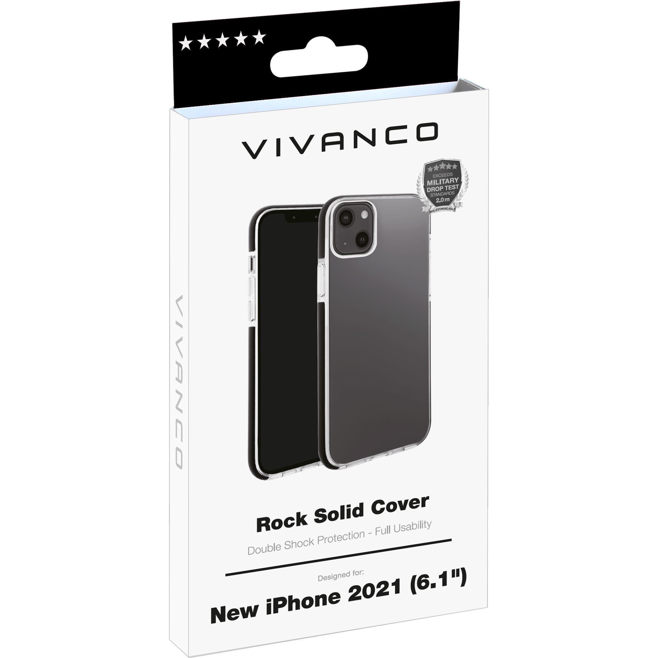 Thumbnail - Vivanco Rock Solid Handy-Schutzhülle 15,5 cm (6.1" ) Cover Schwarz (Apple iPhone 13), Smartphone Hülle, Schwarz