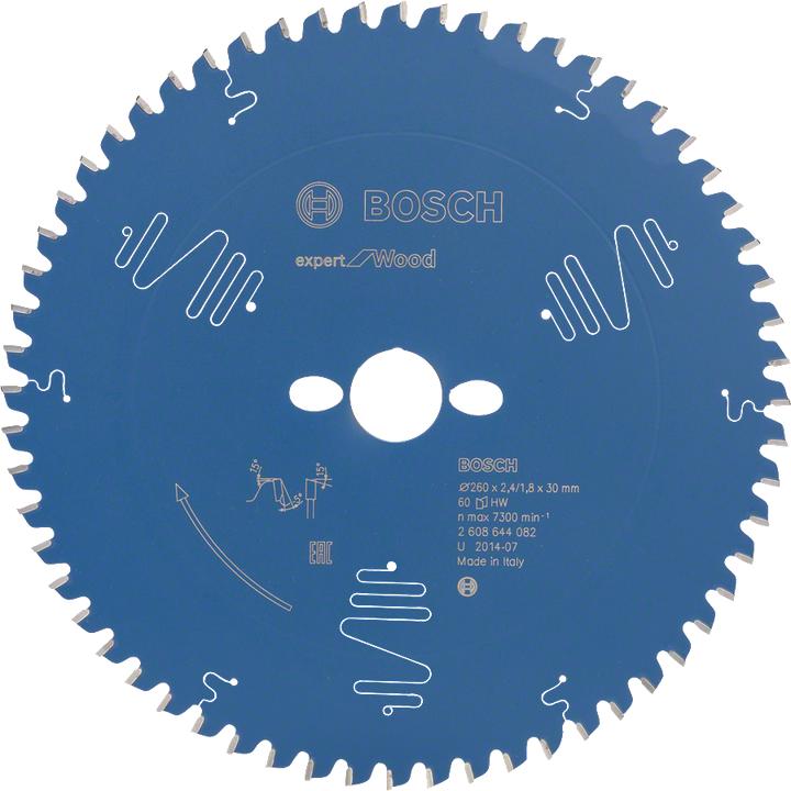Produktbild Bosch Professional Zubehör Kreissägeblatt Expert for Wood, 260 x 30 x 2,4 mm, 60