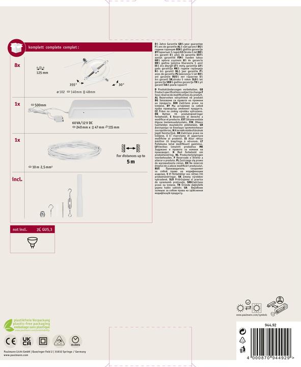 Image du produit Paulmann Système de fil Cardan (GU5.3)