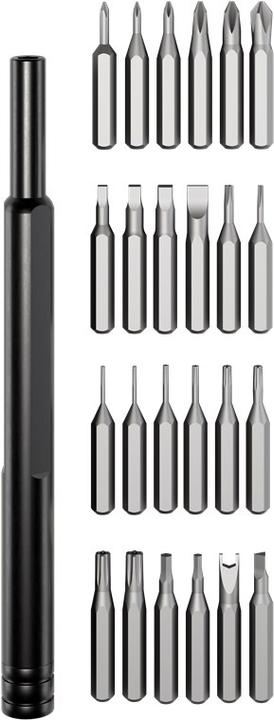 Produktbild Goobay Schraubendreher-Set mit 24-tlg. Präzisions-Bitsatz (Innensechsrund, Kreuzschlitz, Spanner, Tri-Wing)