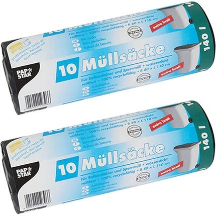 Actual product image Papstar 12396 Waste bag (e) (10 x, 140 l)