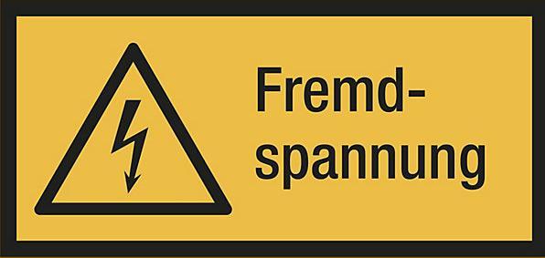 Produktbild Marahrens Kombischilder mit Text, LxH 105x52mm, VE 10 Stk, Fremdspannung
