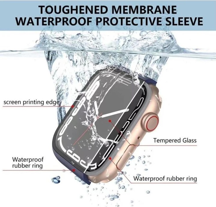 Actual product image Screenguard ClearShield Apple Watch 42mm armoured glass screen protector case