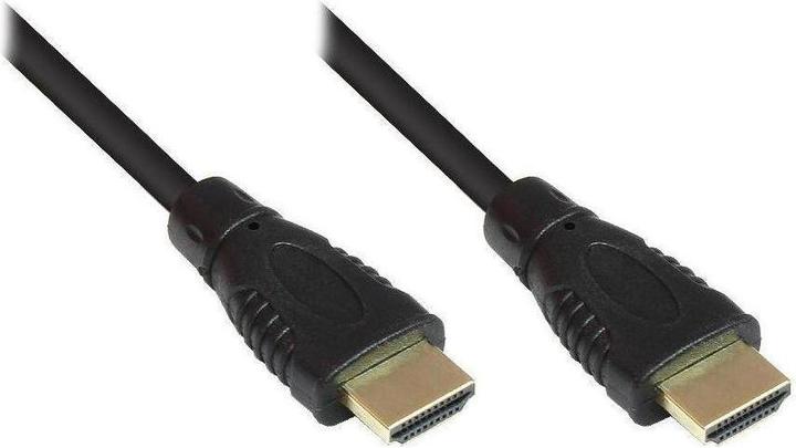 Varia SO-30601 - Anschlusskabel High-Speed-HDMI-Kabel mit Ethernet, vergoldete Stecker, schwarz, 1m (1 m)