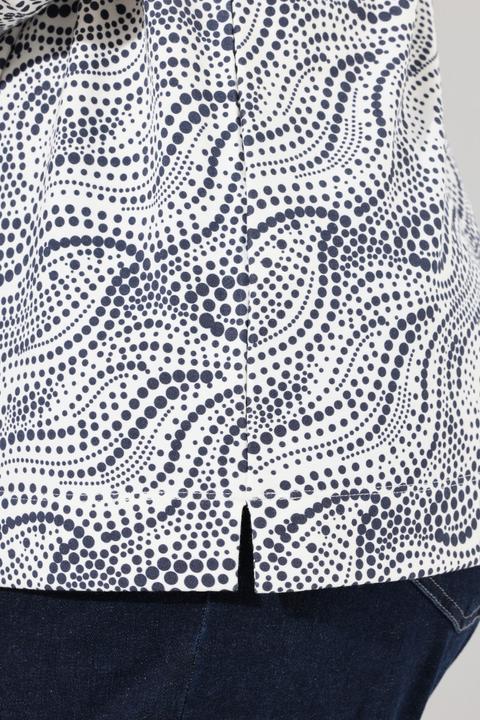 Produktbild Ulla Popken Shirt, Punkte, A-Linie, Spatenkragen, 3/4-Arm (56)