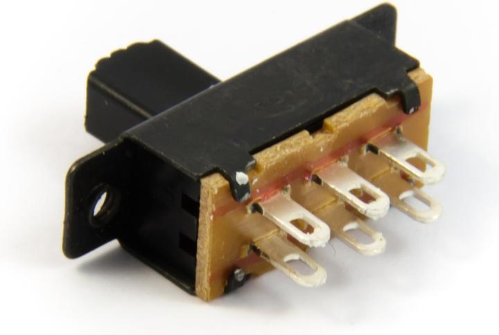 Image du produit Purecrea Interrupteur à glissière DPDT marche/arrêt 6 pôles