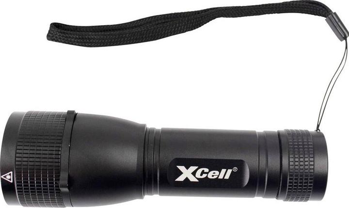Produktbild XCell 146362 LED Taschenlampe mit Handschlaufe, mit Holster, mit Stroboskopmodus batteriebetrieben (12.60 cm, 500 lm)