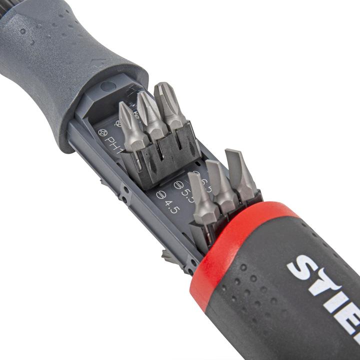 Actual product image Stier Screwdriver with bit magazine, 13-piece