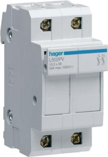 Actual product image Hager Safety base modular PV 2P 10x38mm 1000V (32 A)