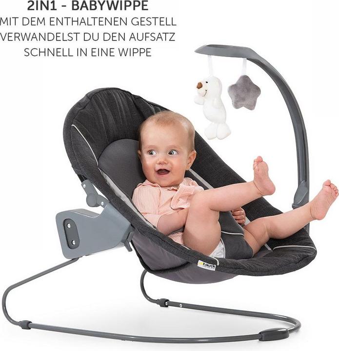 Actual product image Hauck Highchairs Alpha Charcoal Selectline Newborn Set Deluxe - 4 pcs. (Highchair)