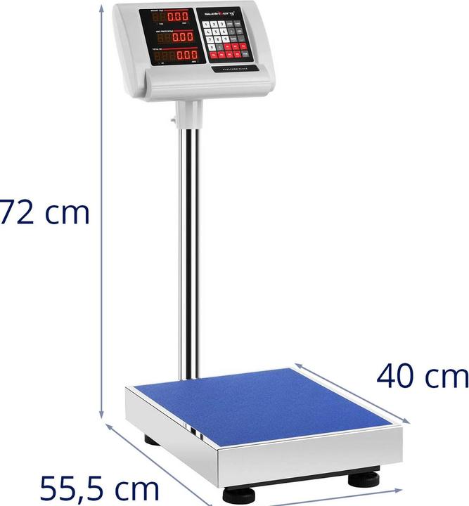 Produktbild Steinberg Plattformwaage Bodenwaage Paketwaage Industriewaage Präzisionswaage 60 kg/10 g
