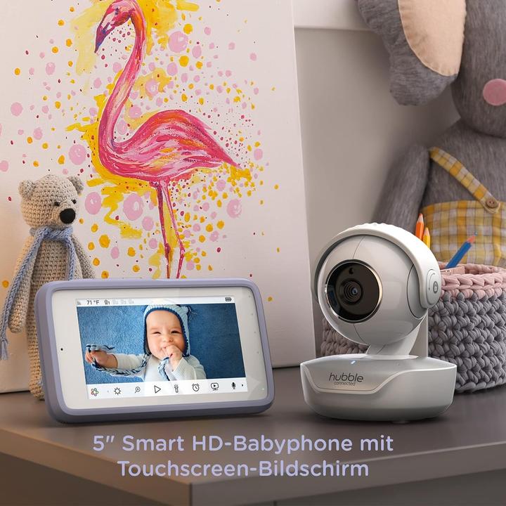 Actual product image Hubble Connected Premium Baby Monitor with Camera, 5-Inch Touchscreen, Night Vision, Two-Way Talk, Privacy Mode (Video & Audio)