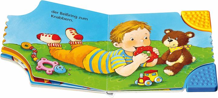 Immagine prodotto Ravensburger Mein erstes Buch zum Anbeissen: Pappbilderbuch mit bunten Beissecken für Kinder ab 6 Monaten (Tedesco)