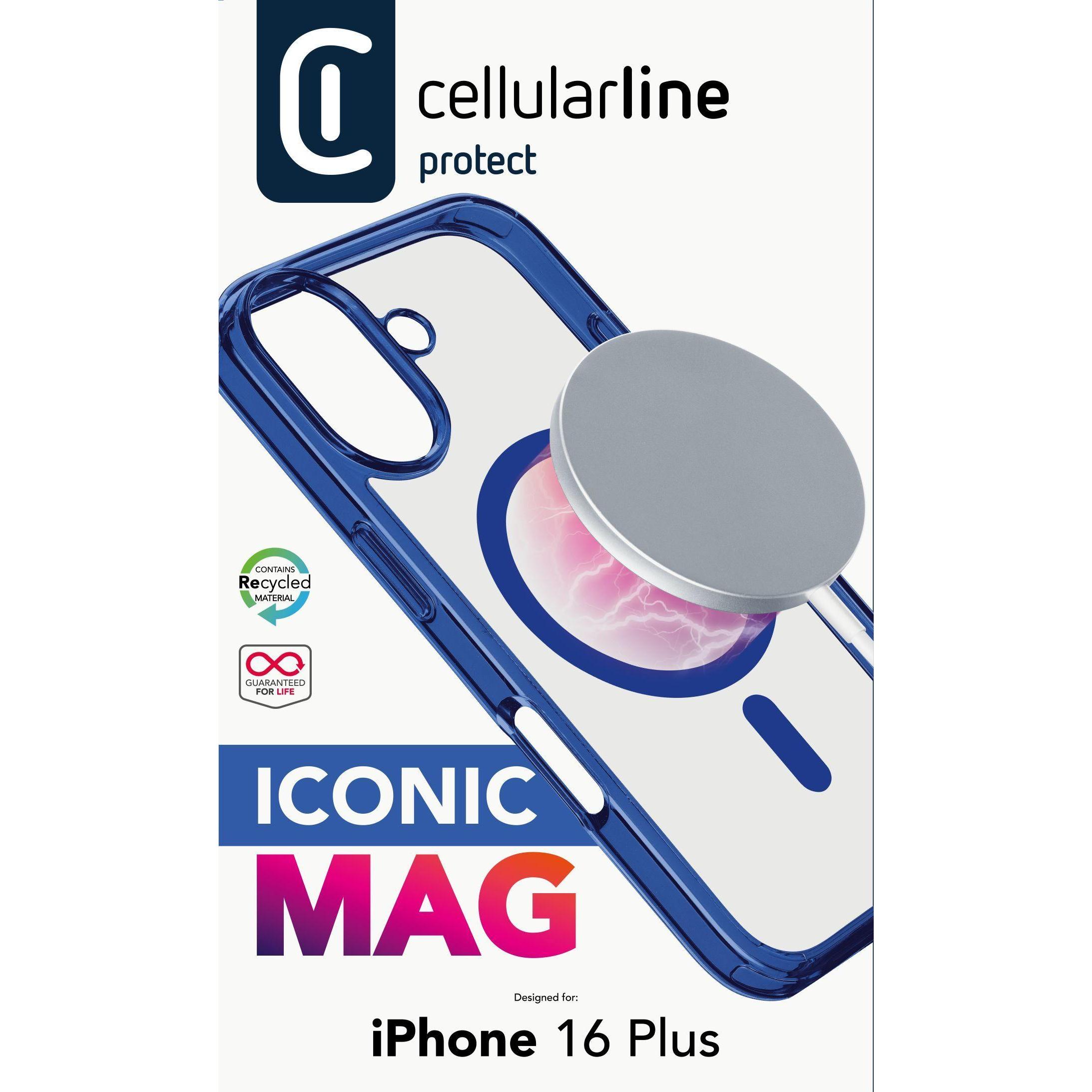 Thumbnail - Cellularline Iconic MAG MagSafe Case (Apple iPhone 16 Plus), Smartphone Hülle, Blau