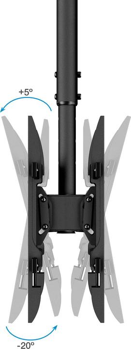 Actual product image Tooq Technology Ceiling Mount for 2 Screens 43‘-86’, Black