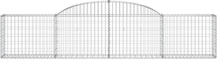 Produktbild vidaXL Gabionen mit Hochbogen 13 Stk. 300x30x60/80 cm Verzinktes Eisen