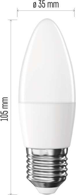 Image du produit Emos Lampe LED Classic Candle / E27 / 4,2 W (40 W) / 470 lm / Blanc neutre (E27, 470 lm, 1 x)