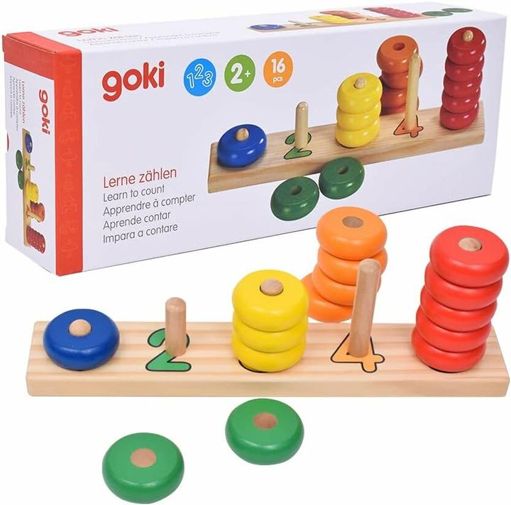 Actual product image Goki Wood bunk bed puzzle color