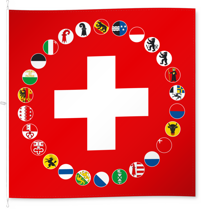 Produktbild Alpenfahnen Schweiz und Kantone