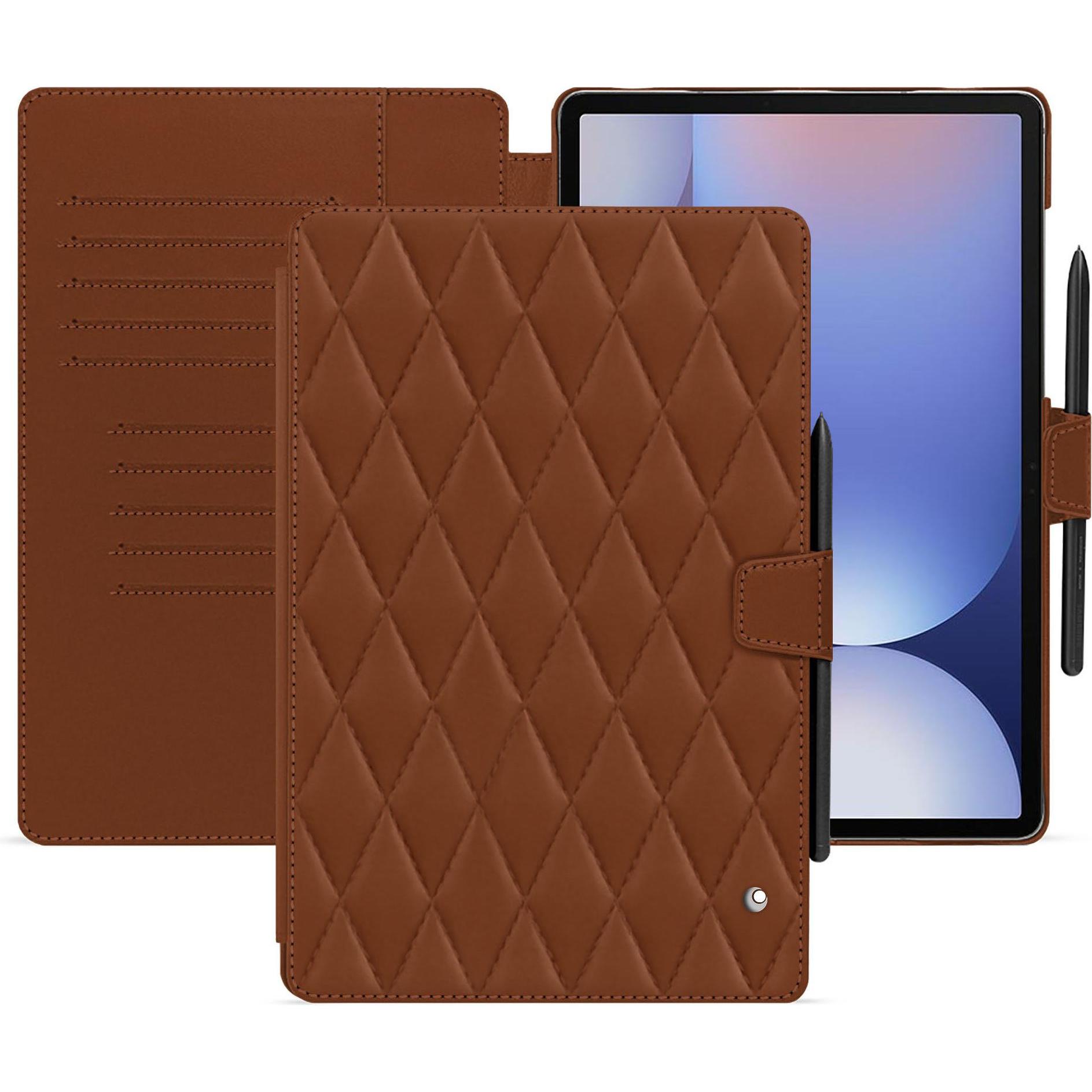 Thumbnail - Noreve Lederschutzhülle für Samsung Galaxy Tab S10+ (Galaxy Tab S10+), Tablet Hülle, Braun