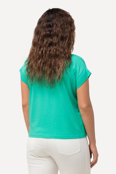 Produktbild Ulla Popken Top, Saumband, Oversized, Rundhals, Cup-Ärmel (60)
