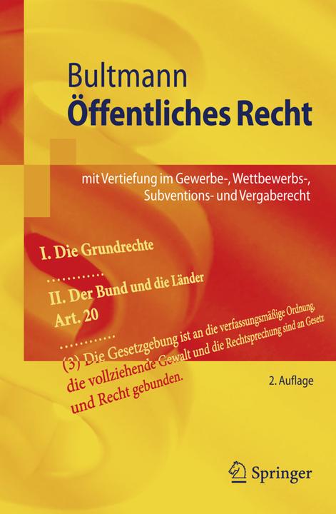Produktbild Öffentliches Recht (Deutsch, Peter Friedrich Bultmann, 2008)