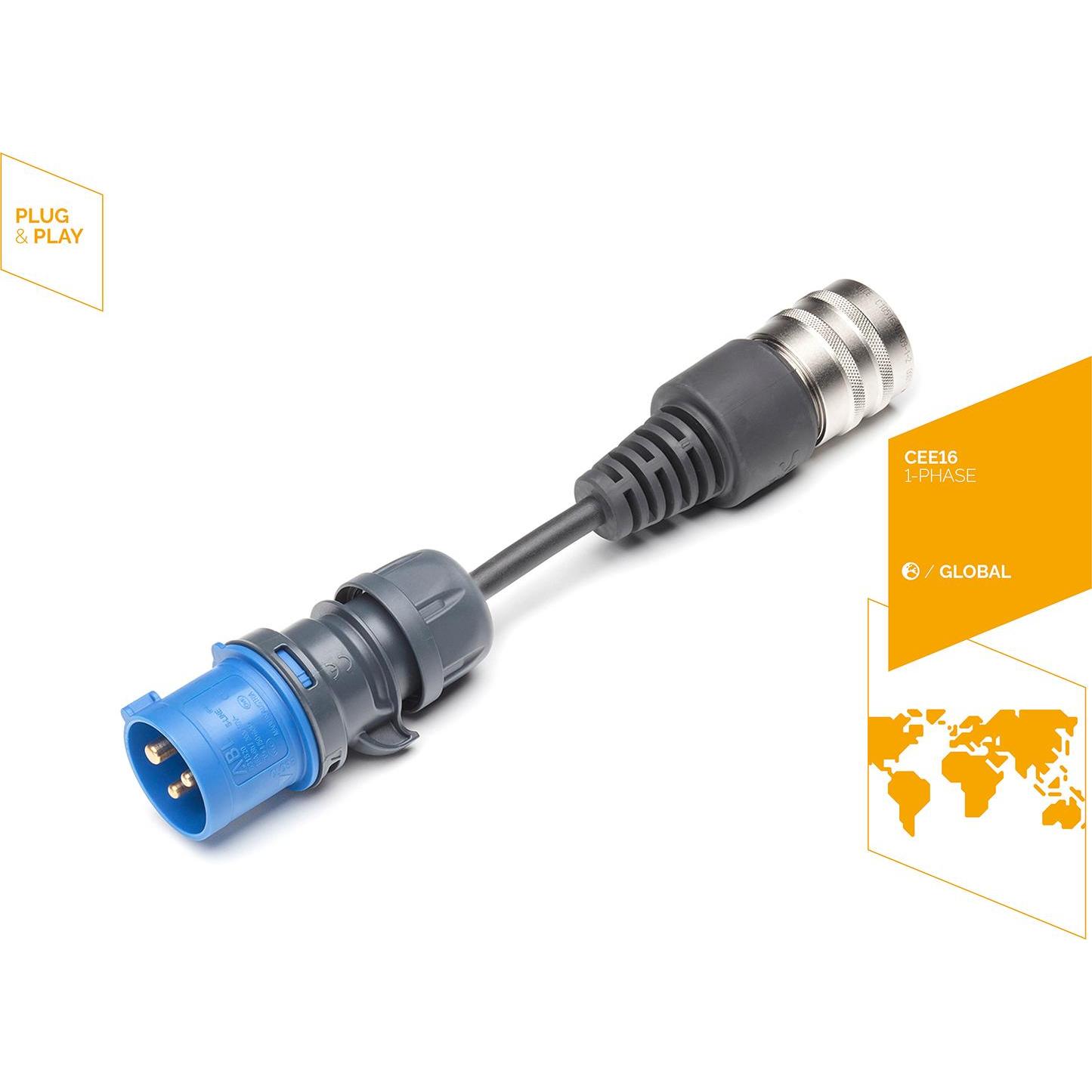Juice Technology, Elektroauto Ladekabel, Juice Booster Adapter Industriestecker (CEE16 blau, 3.70 kW, 16 A, 0.50 m)